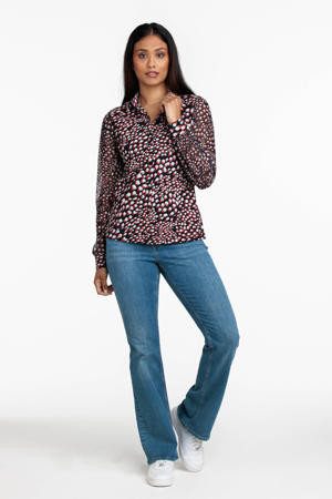 flared jeans FLEUR medium blue denim