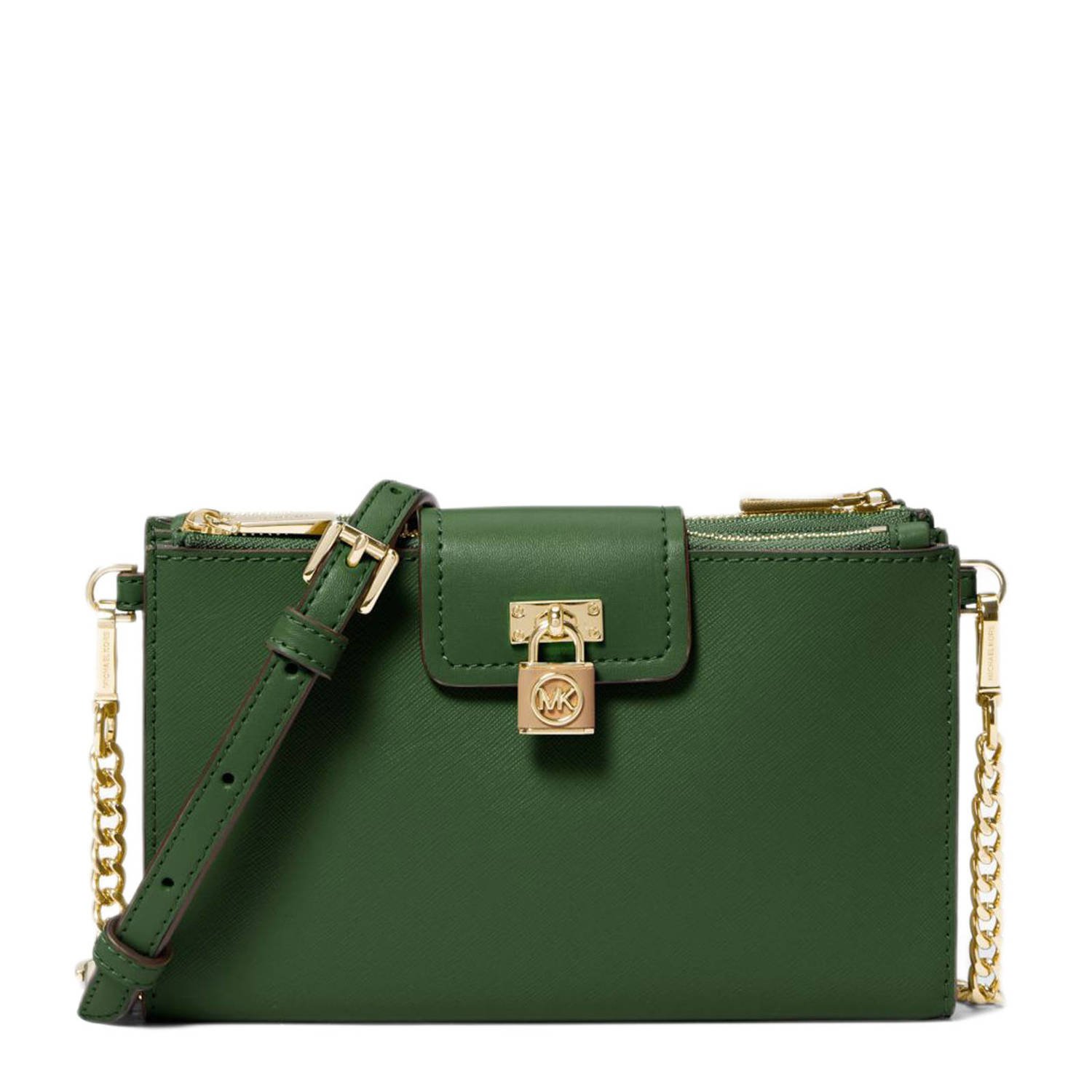 Michael Kors leren crossbody tas Ruby Small groen