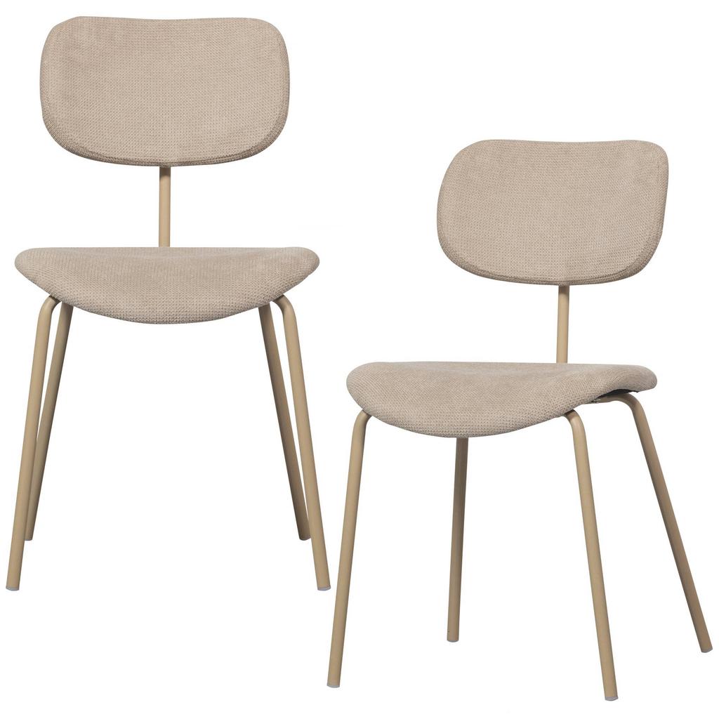 WOOOD WOOOD Link Eetkamerstoelen - Polypropyleen - Zand - Set van 2