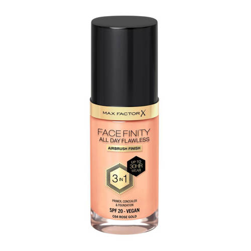 Wehkamp Max Factor Facefinity 3-In-1 D-5 Free foundation - C64 Rose Gold aanbieding