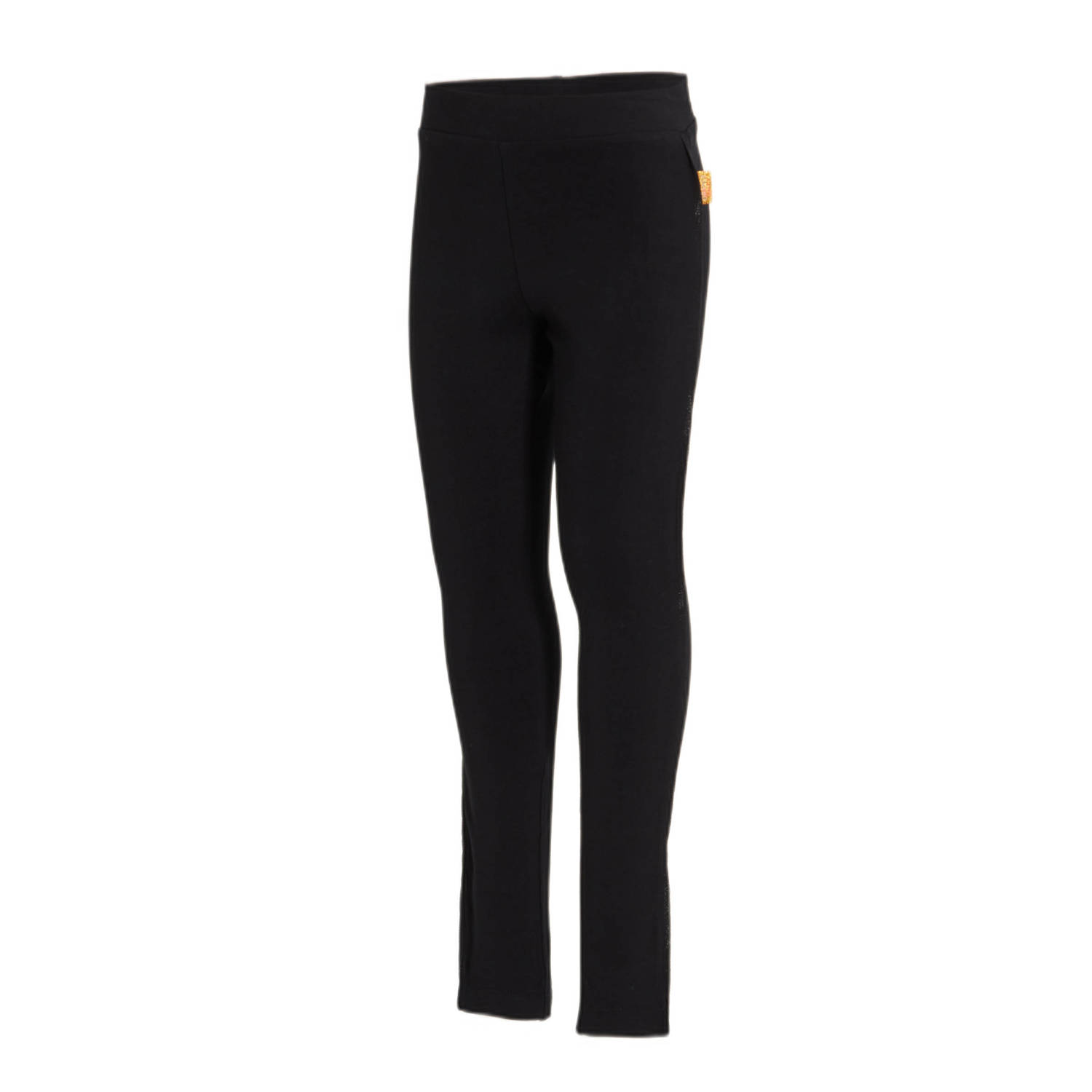 Orange Stars legging Noreen met glitterdetail zwart Meisjes Katoen Effen 152