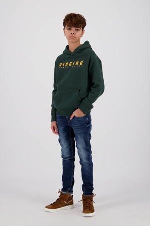 hoodie met logo donkergroen