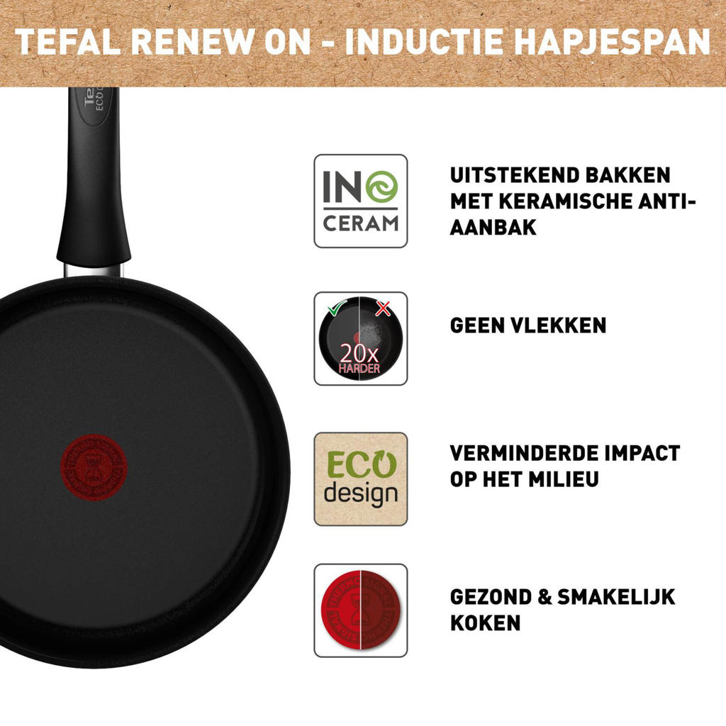 Tefal Renew hapjespan (Ø24 cm) wehkamp Tefal Renew hapjespan (Ø24 cm) wehkamp