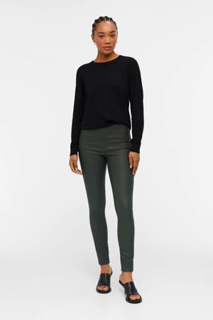 coated legging OBJBELLE kaki