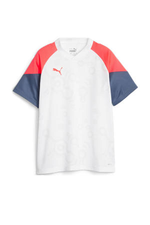 Junior  voetbalshirt wit/rood/donkerblauw