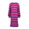 Vingino gestreepte jurk Pien fuchsia/paars/roze