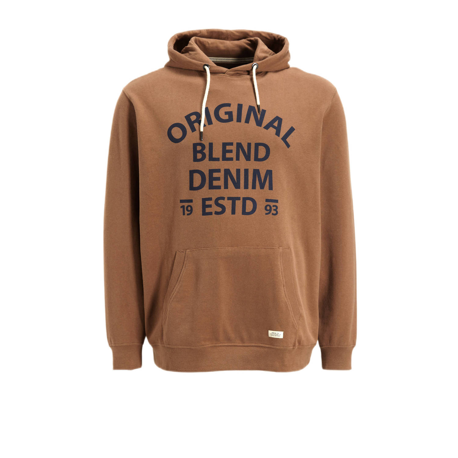 Blend Big hoodie Plus Size met printopdruk toffee