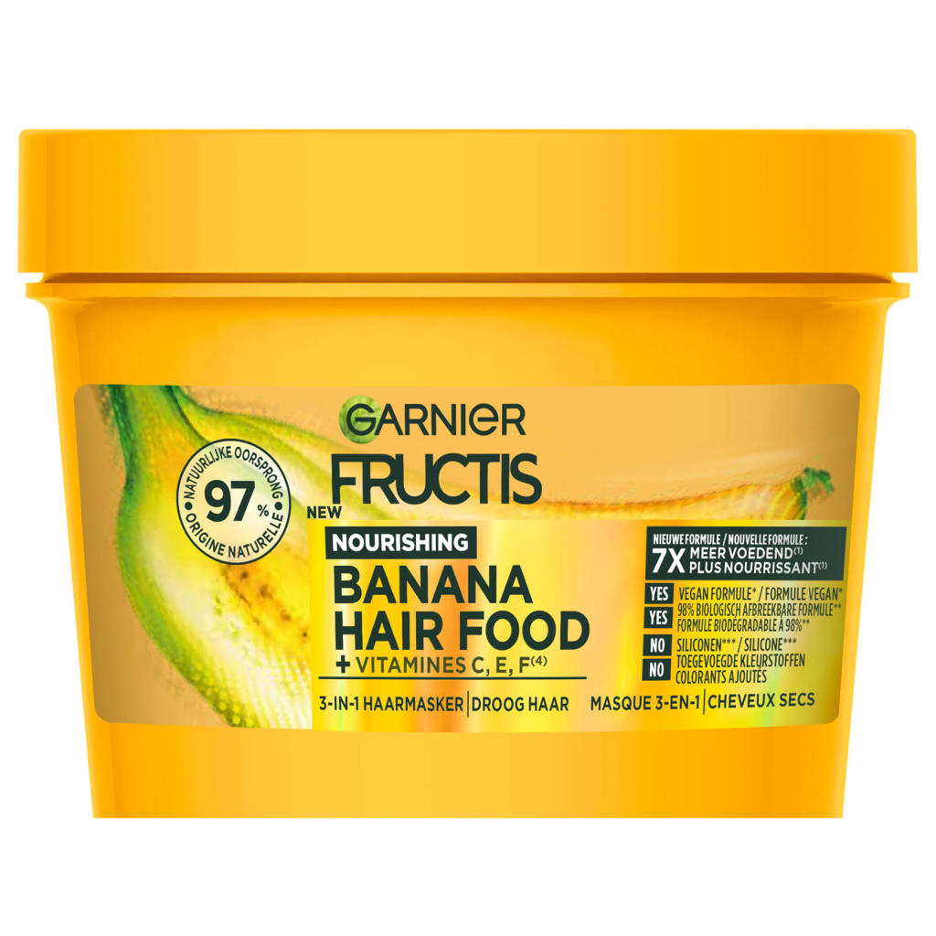 Garnier Fructis Hair Food Banana haarmasker 400 ml Droog haar wehkamp