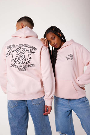 hoodie met backprint light pink