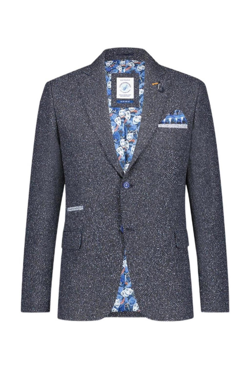 A fish named Fred gemêleerd regular fit colbert navy | wehkamp