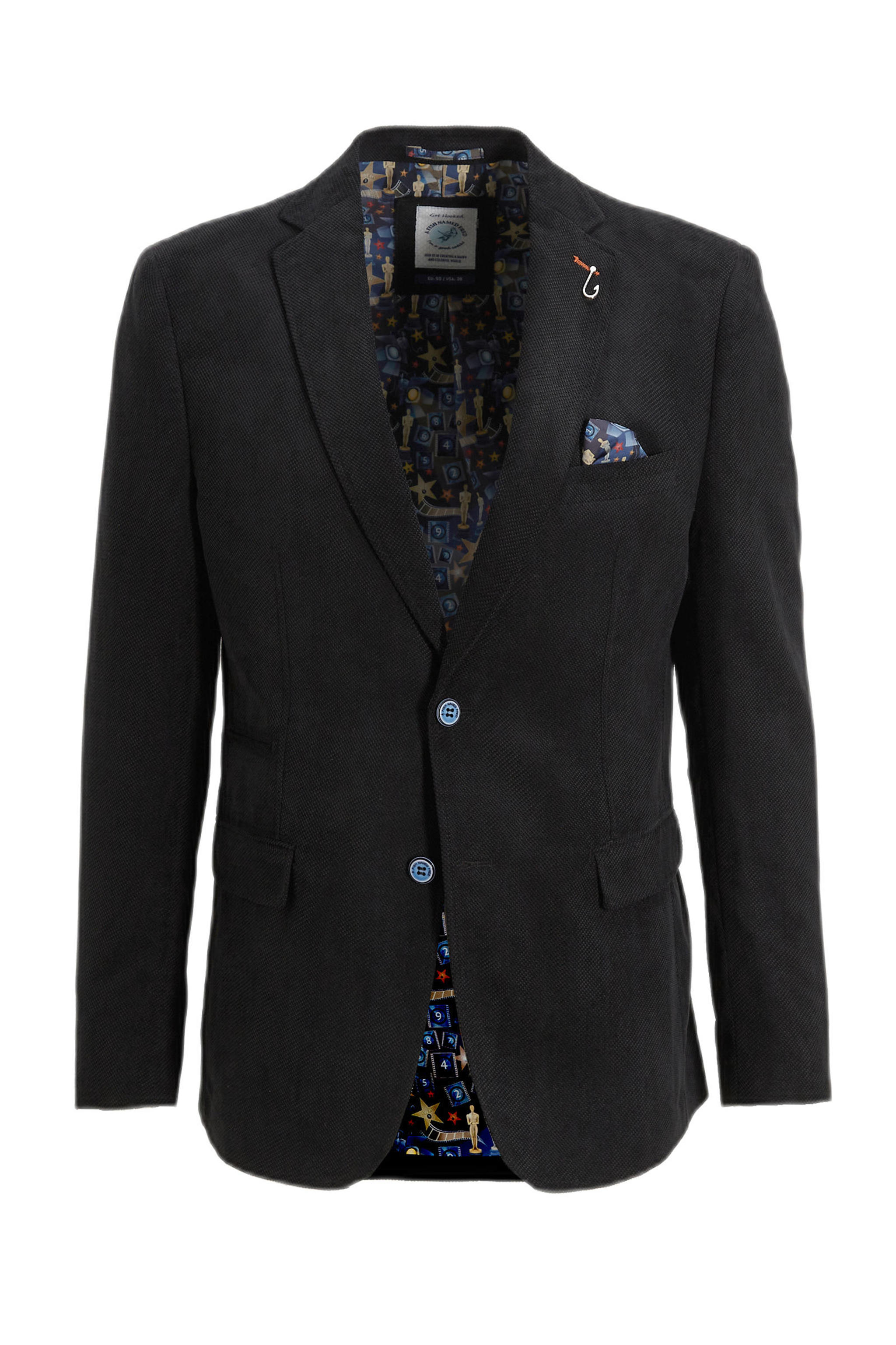 A fish named Fred regular fit colbert met textuur grey | wehkamp