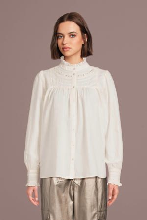 blouse Remi met ruches offwhite