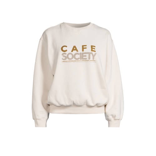 Circle of Trust sweater Peggy met tekst offwhite