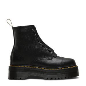 Sinclair leren enkelboots zwart