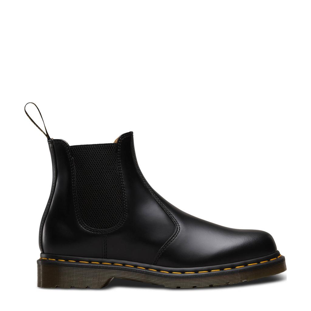 Zwarte dames Dr. Martens 2976 YS leren chelseaboots met elastische inzet