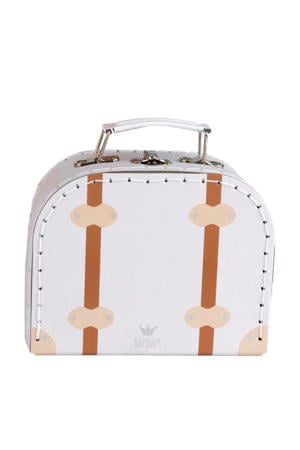 Travel suitcase Vintage white small