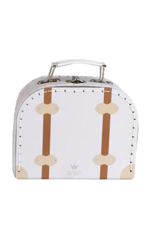 Travel suitcase Vintage white small