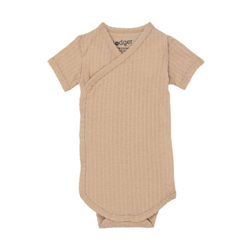 Lodger romper met overslag Seersucker Beige afbeelding