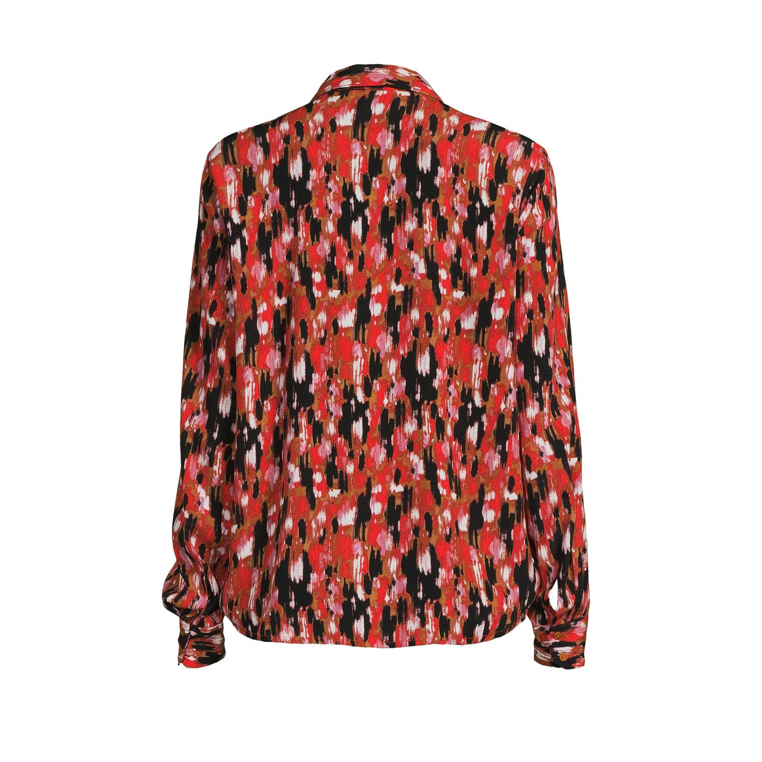 ICHI blouse IHULLAMAY met all over print rood