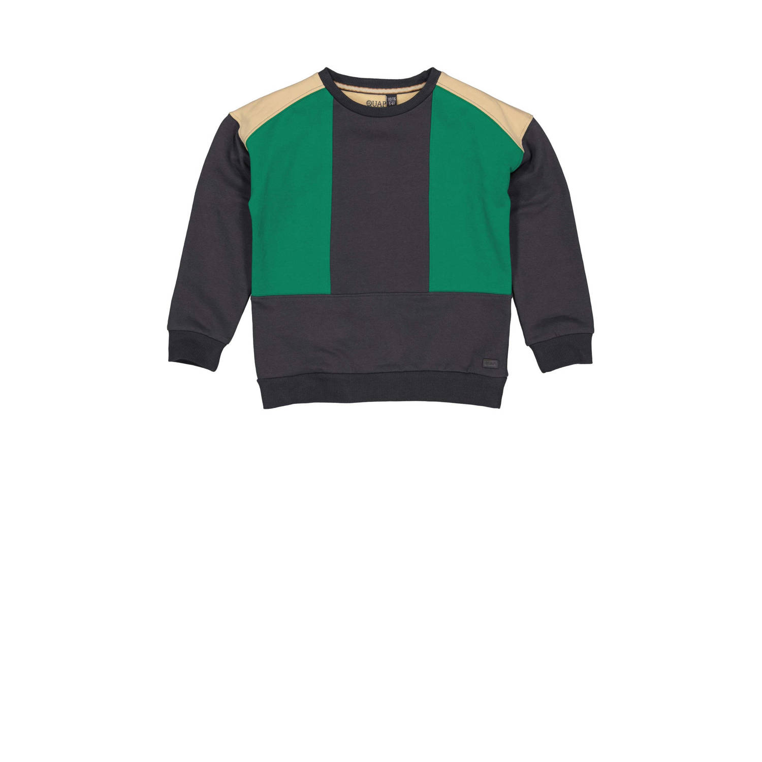 Quapi sweater AERT antraciet groen beige Grijs 110 116