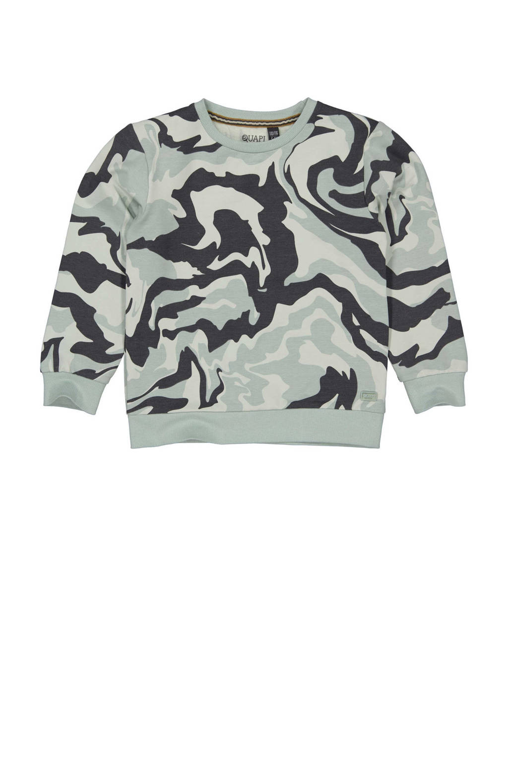 sweater ALEJO met grafische print grijs/antraciet