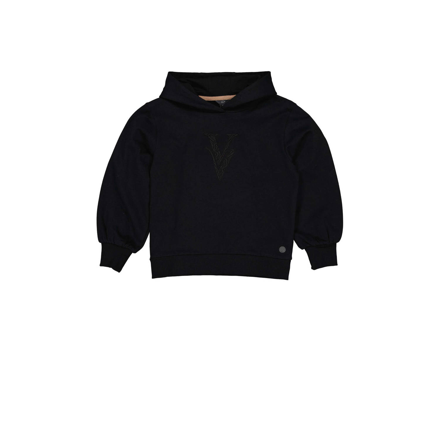 LEVV hoodie FIMKE zwart Sweater Effen 116 | Sweater van