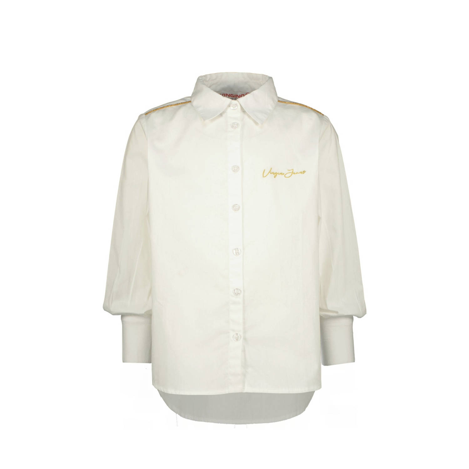 VINGINO blouse Lina wit Meisjes Katoen Klassieke kraag 104