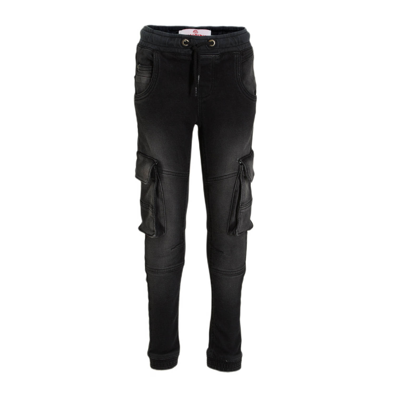 VINGINO loose fit jeans Camillo black denim Zwart Jongens Stretchdenim 104