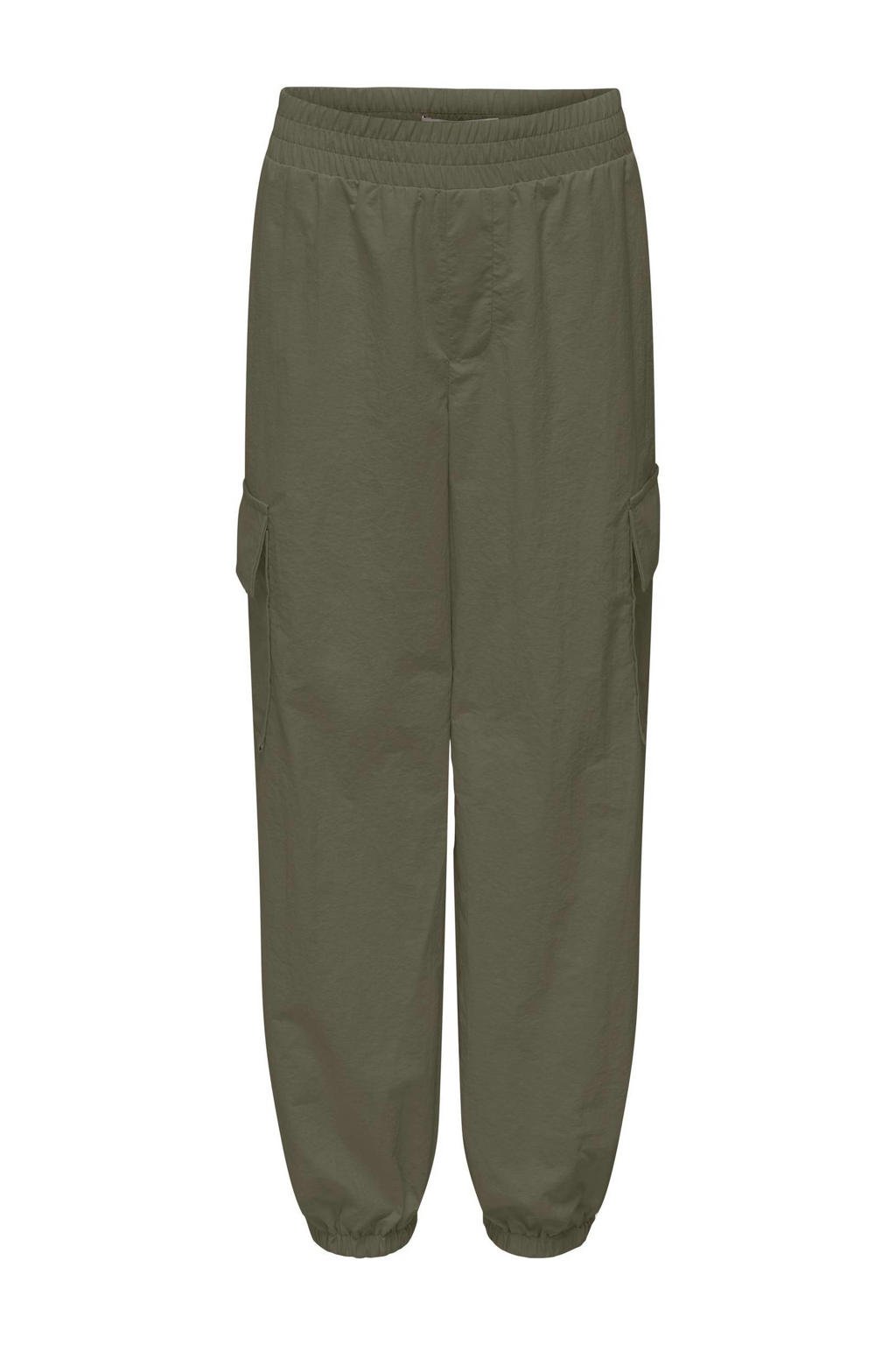 Groene meisjes KIDS ONLY GIRL broek met elastische tailleband en effen