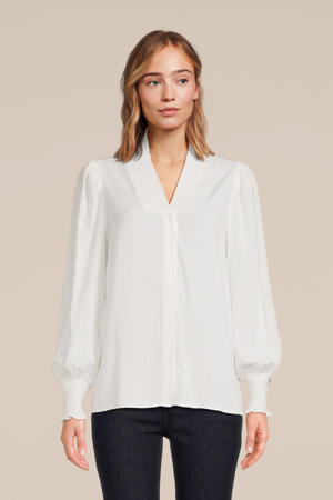 blouse FRAMBER met krijtstreep wit