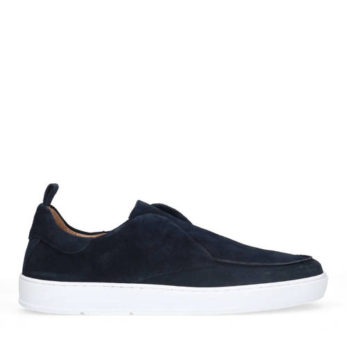 Manfield suède loafers donkerblauw afbeelding