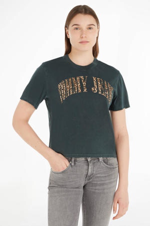 T-shirt met tekst grijs