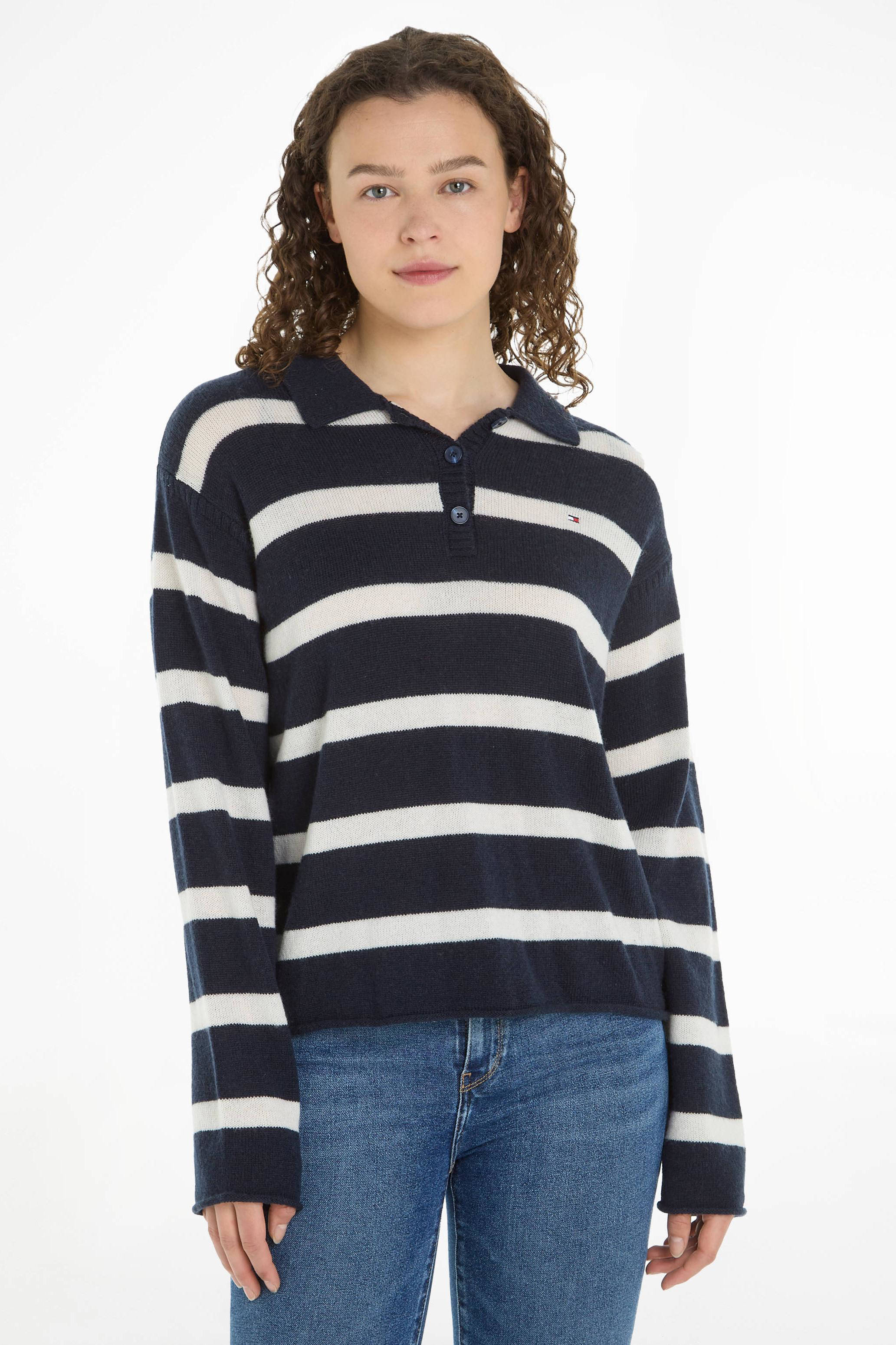 Donkerblauwe tommy hilfiger online trui dames