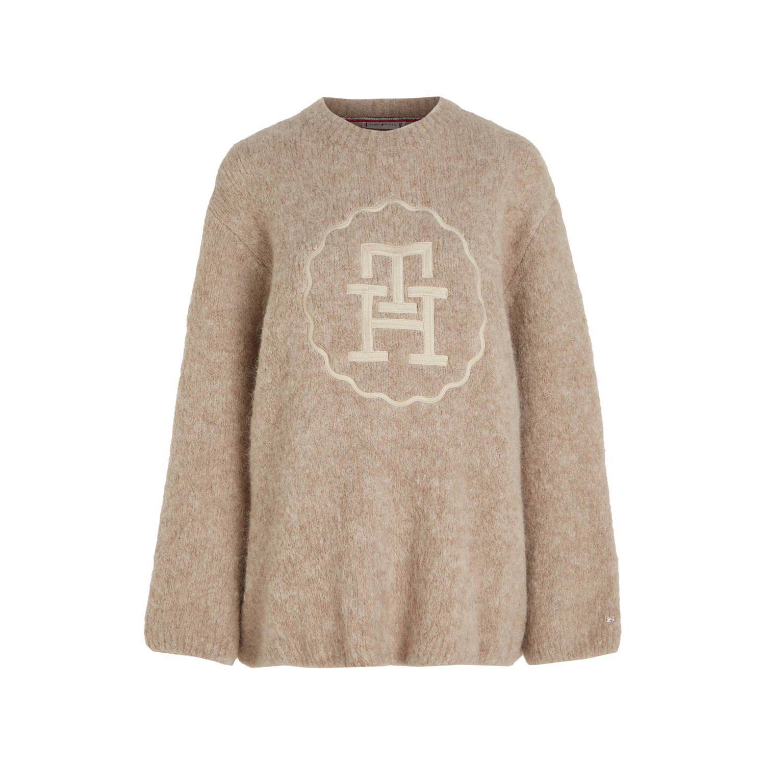 Tommy Hilfiger Oversized gebreide pullover met logostitching model