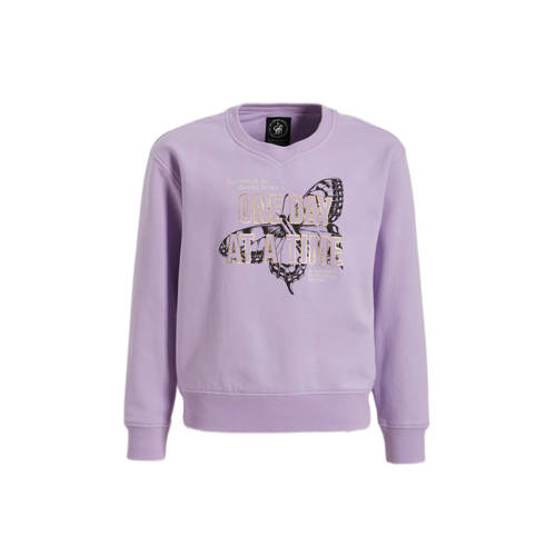 Me & My Monkey sweater Norine met printopdruk lila