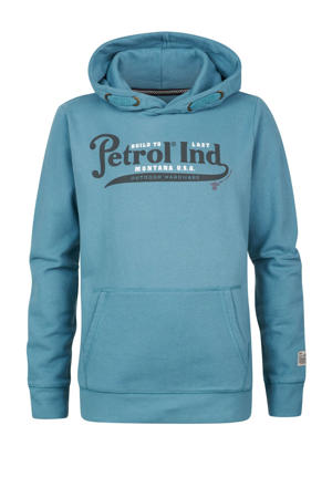 hoodie met logo lichtblauw