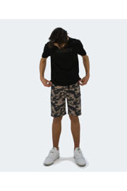 thumbnail: Zwarte jongens Bellaire T-shirt van stretchkatoen met logo dessin, korte mouwen en ronde hals