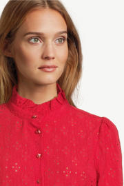 thumbnail: FREEQUENT blouse FQMILAN met ruches koraalrood