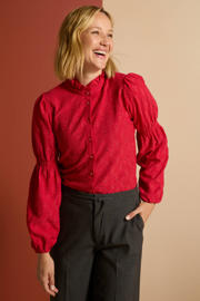 thumbnail: FREEQUENT blouse FQMILAN met ruches koraalrood