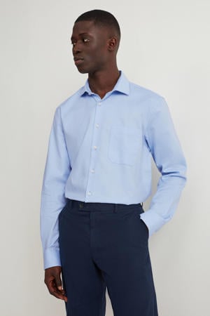 regular fit overhemd blauw