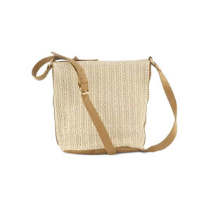gevlochten schoudertas beige