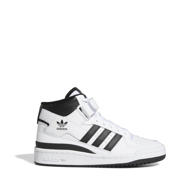 thumbnail: Wit en zwarte jongens en meisjes adidas Originals Forum Mid leren sneakers van leer/voering: mesh/voetbed: eva met veter- met klittenbandsluiting