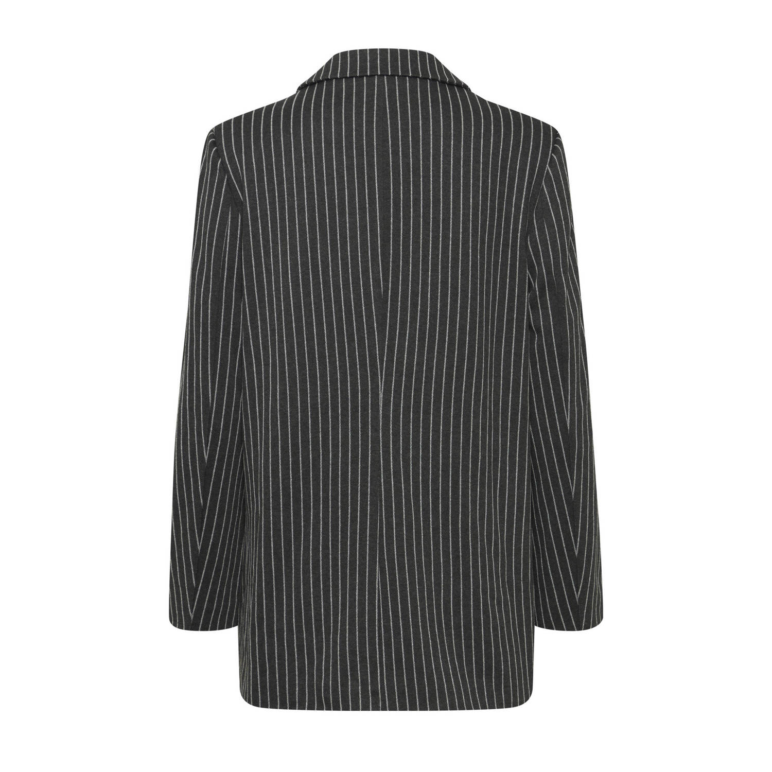 ICHI oversized blazer IXKATE met krijtstreep grijs offwhite