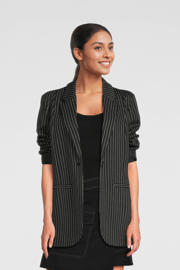 thumbnail: ICHI oversized blazer IXKATE met krijtstreep grijs/offwhite