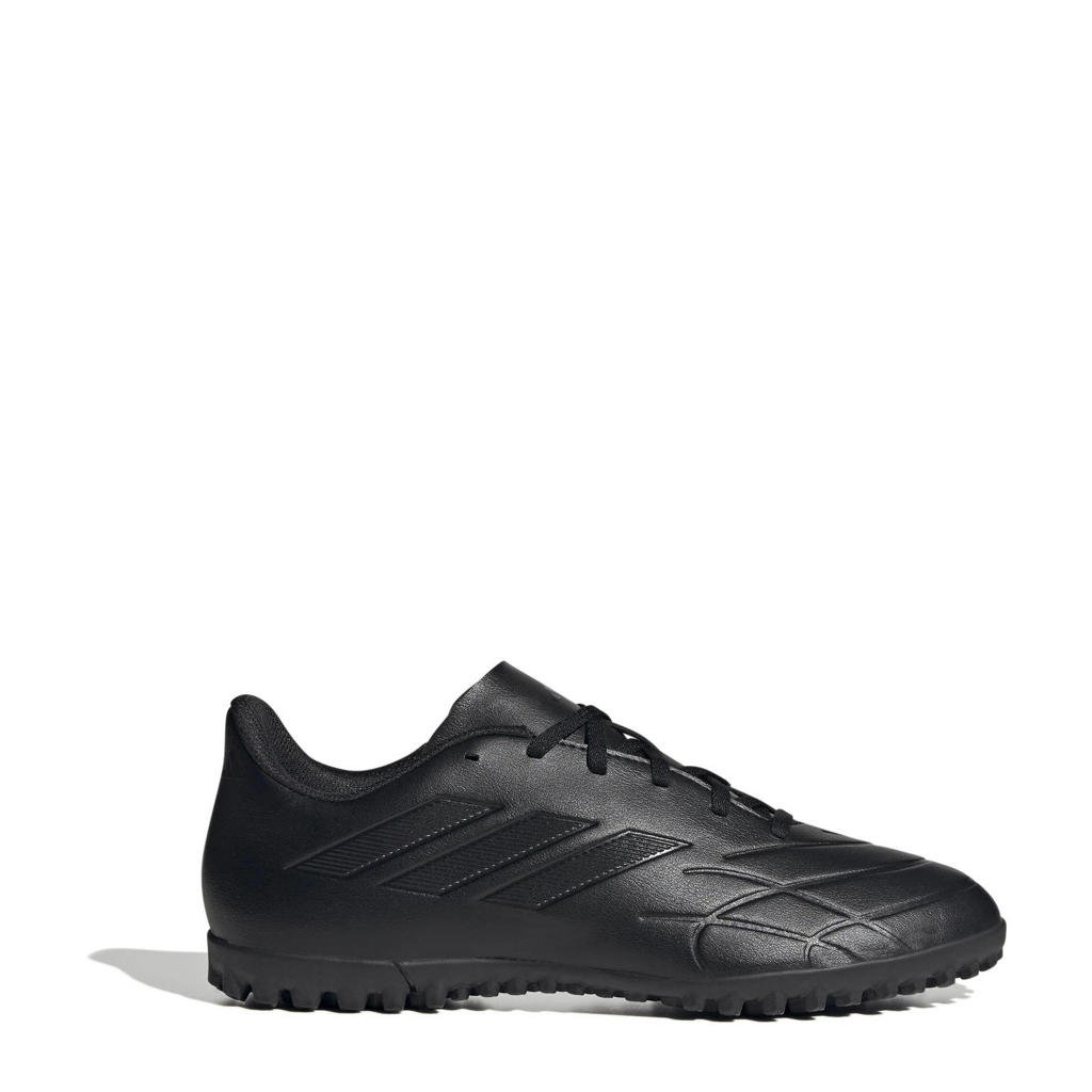 Zwarte heren adidas Performance COPA PURE.4 Turf voetbalschoenen van imitatieleer met veters