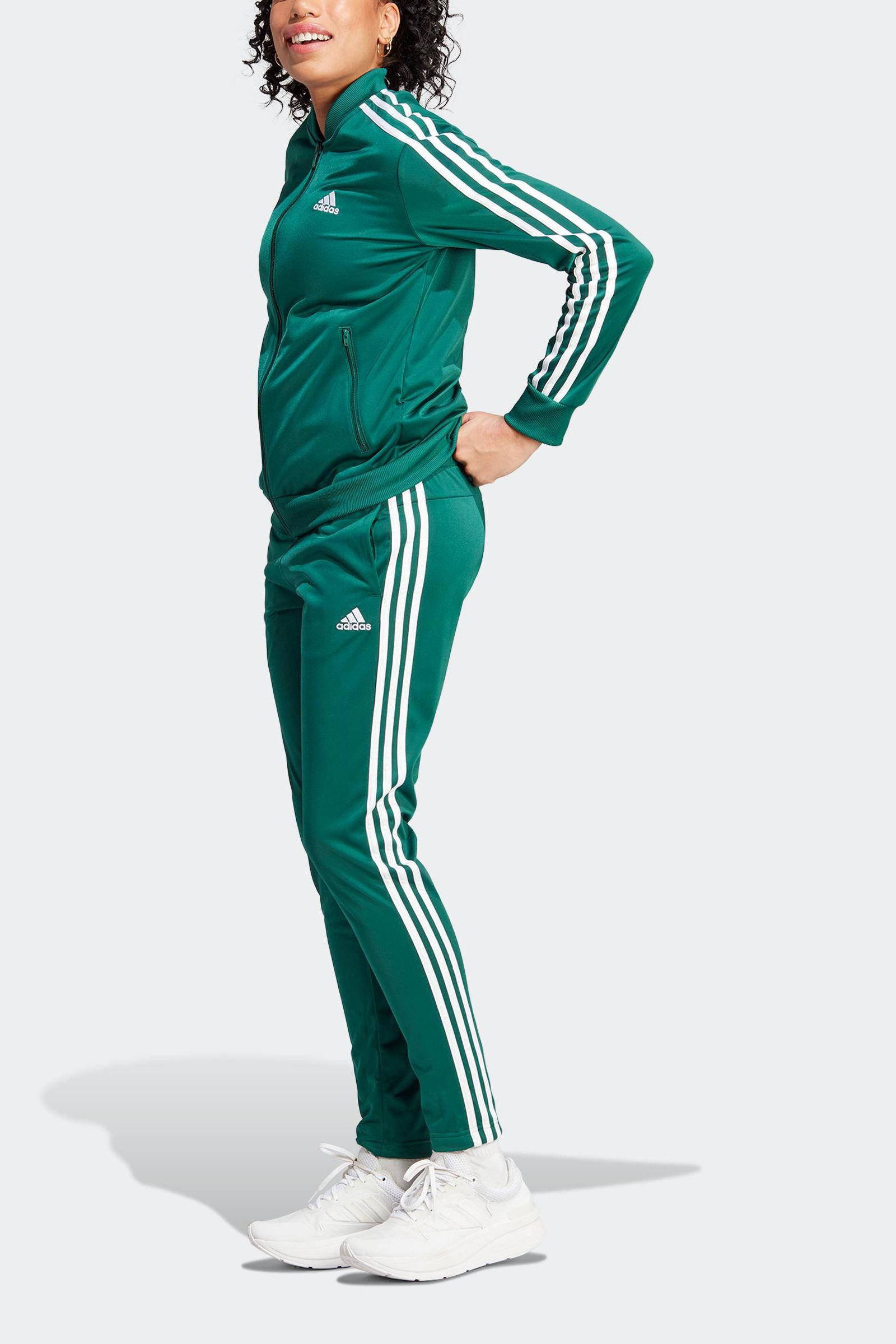 adidas Sportswear trainingspak groen wit wehkamp