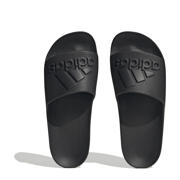 thumbnail: Zwarte unisex adidas Sportswear Adilette Aqua badslippers van rubber met logo