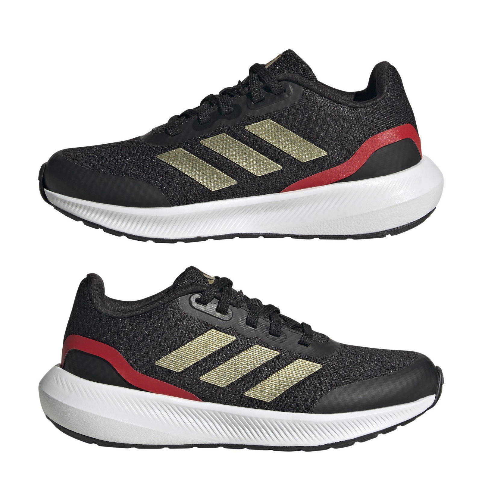 adidas Sportswear Runfalcon 3.0 sneakers zwart goud metallic rood