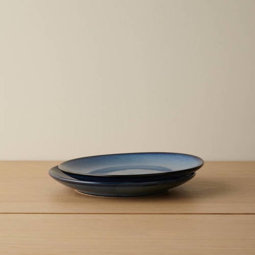 NOUS Living Artisan ontbijtbord (Ø20 cm) (set van 2) - blauw