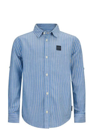 gestreept overhemd Arthur blauw/wit